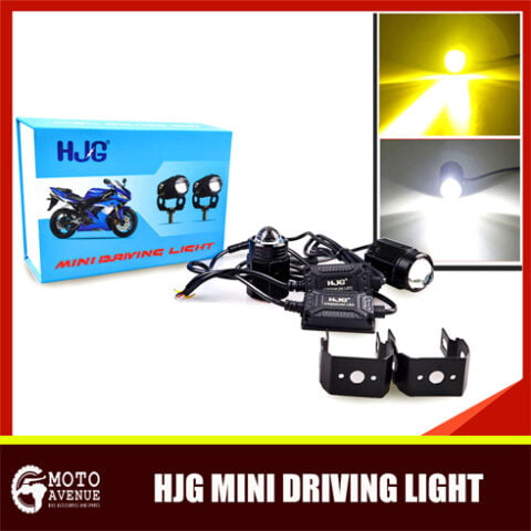 HJG Mini Driving Fog Lights Dual Colour For All Motorcycle/Scooters