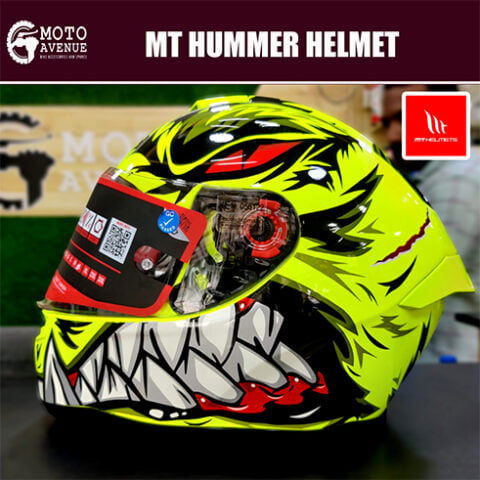 MT HUMMER LYCAN GLOSS FLUORESCENT YELLOW HELMET-SMALL SIZE