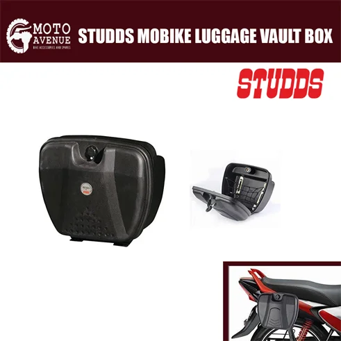 Studds Mobike Luggage Vault Box with Cargo net (Matte Black)