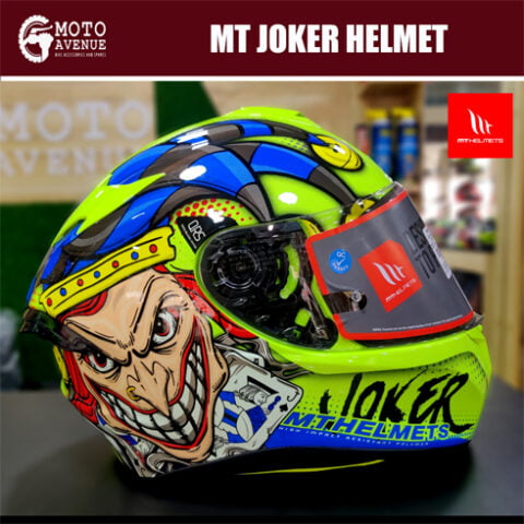 MT Targo Joker Fluro Yellow Helmet-Medium Size