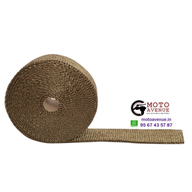 Silencer and Bend pipe Heat Wrap Olive Green for all bikes - Image 4