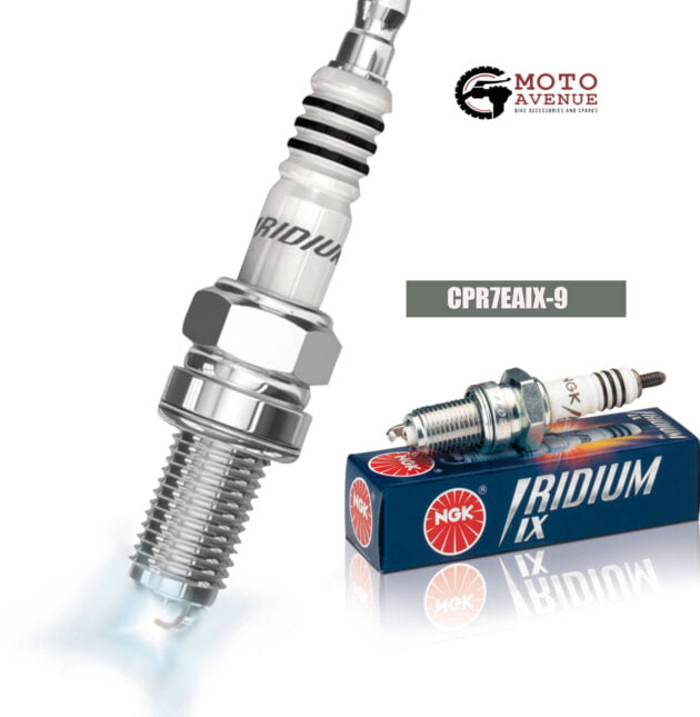 SPARK PLUG NGK IRIDIUM IX FOR GIXER155 , ROYAL ENFIELD  CLASSIC 350 AND THUNDERBIRD, CPR7EAIX-9