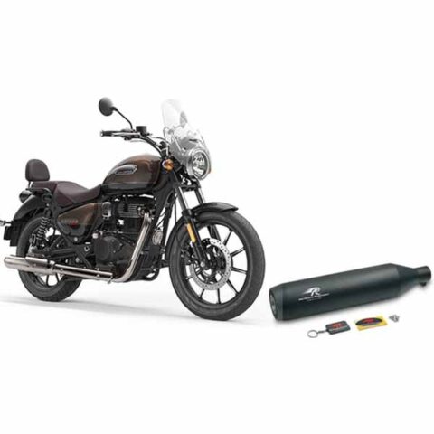 Red Rooster Performance Exhaust Polestar PRO Matt Black Exhaust For Royal Enfield Meteor 350cc