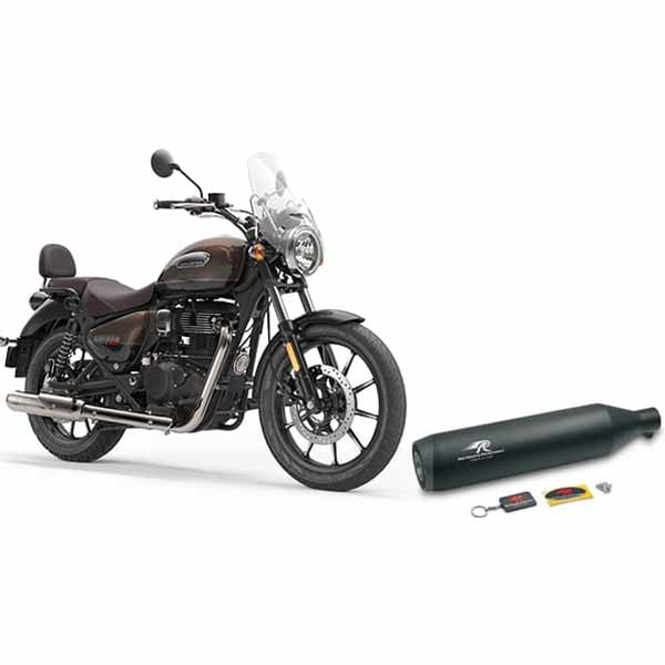 Red Rooster Performance Exhaust Polestar PRO Matt Black Exhaust For Royal Enfield Meteor 350cc