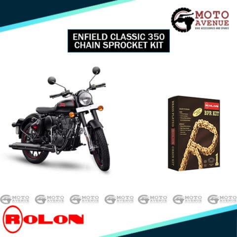 ROLON BRASS CHAIN FOR ROYAL ENFIELD CLASSIC 350 AND 500CC DUAL DISC ABS