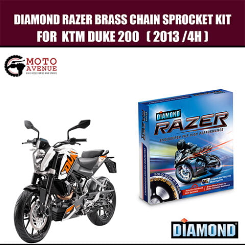 Diamond Brass Chain Sprocket Kit For KTM Duke 200 (2013/4H)