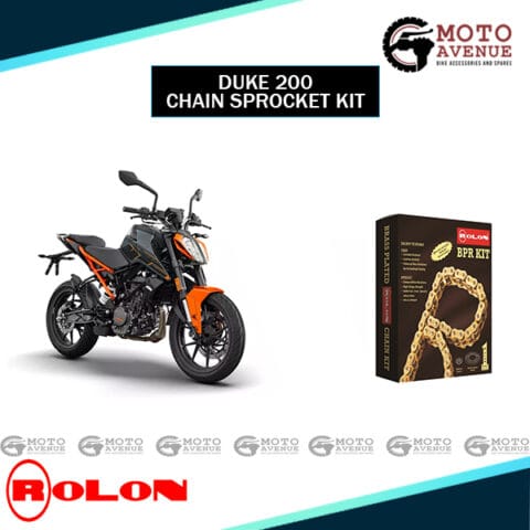 Image of BRASS CHAIN SPROCKET KIT FOR KTM DUKE 250 (6H) by ROLON