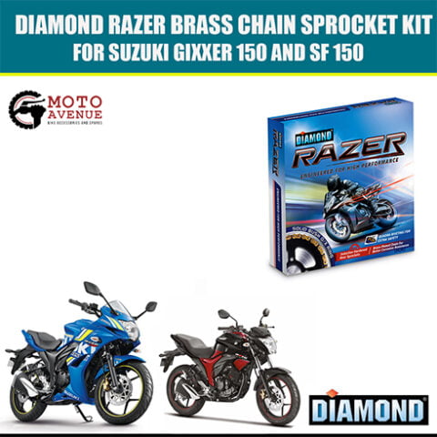 DIAMOND BRASS CHAIN SPROCKET KIT FOR SUZUKI GIXXER 150 AND SF 150