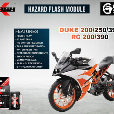 Race Dynamics Flash X Hazard Module, Blinker/Flasher for DUKE/RC 390/200