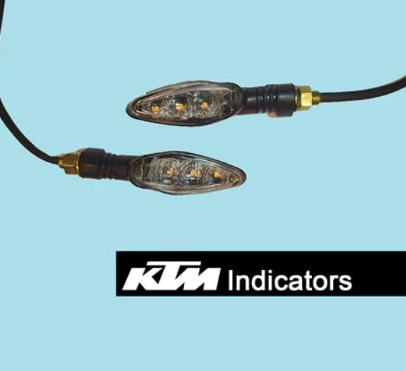 KTM Style Sleek Yellow Indicator Light Front and Rear Blinker Lamp (1 pair)