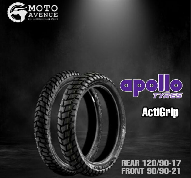 APOLLO ACTIGRIP REAR 120/90-17 R6 TUBE TYRE AND FRONT 90/90-21 F6 TUBE TYRE FOR ROYAL ENFIELD HIMALAYAN