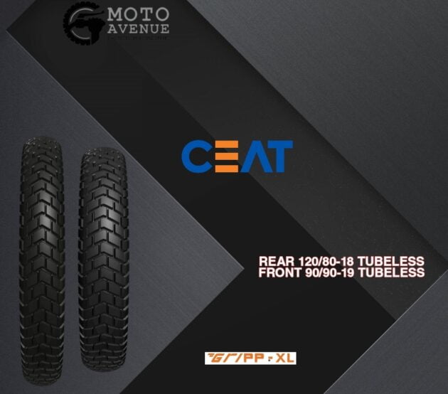 CEAT GRIPP-XL REAR 120/80-18 TUBELESS AND FRONT 90/90-19 TUBELESS TYRE FOR ROYAL ENFIELD CLASSIC