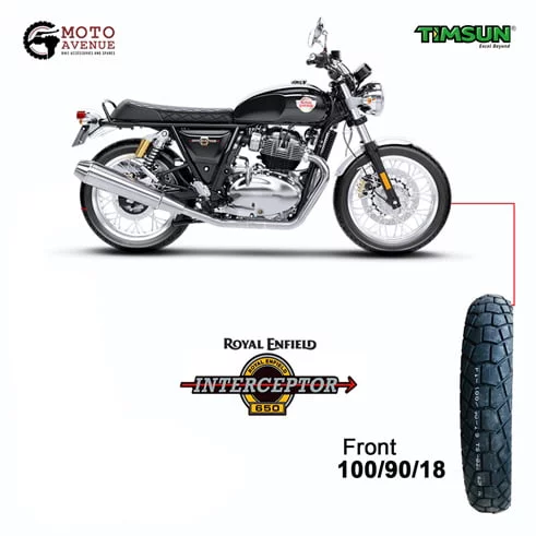 TIMSUN TYRE 100/90-18 TS 823 T/L 62P FRONT FOR ROYAL ENFIELD INTERCEPTOR 650/ GT 650