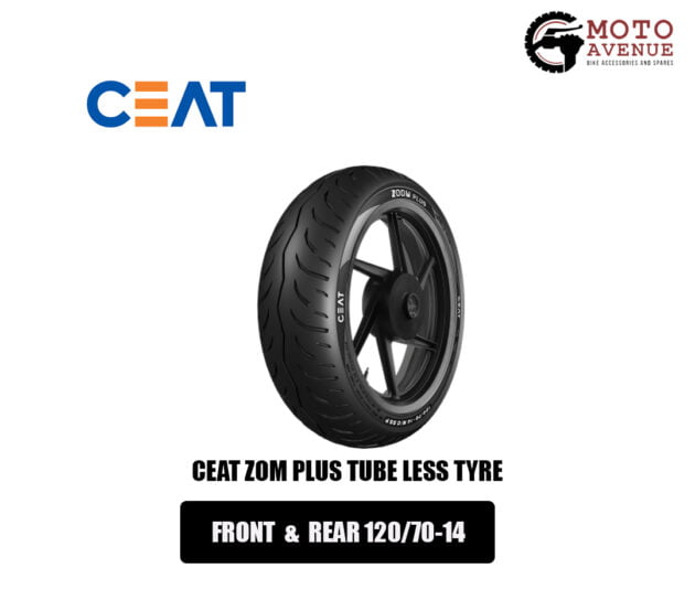 CEAT ZOOM PLUS 120/70-14 FRONT AND REAR USE TUBELESSS TYRE FOR APRILIA SR 150