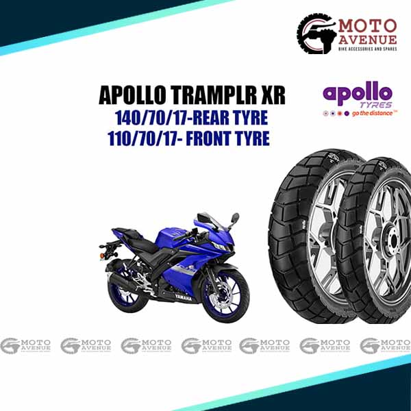 Apollo Tramplr XR 140/70/17 Rear Radial Tyre and Apollo Tramplr XR 110/70/17 Front Radial Tyre For ADV touring and dual sports riding Bikes