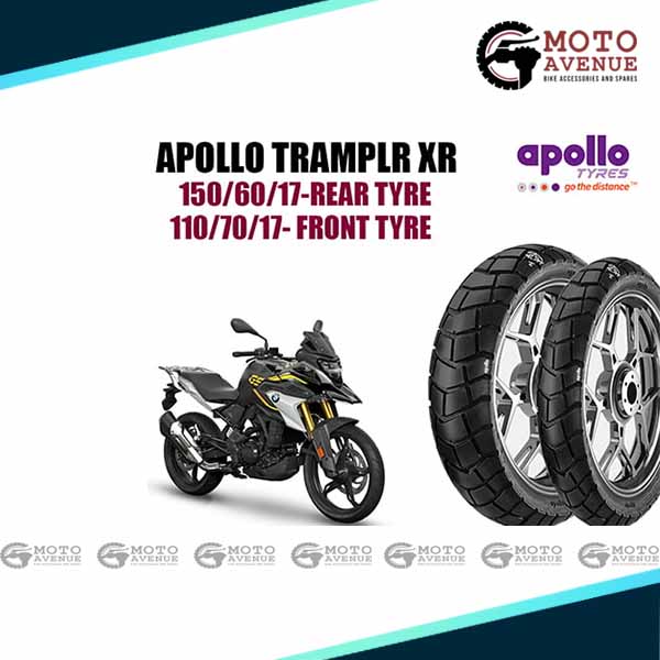 Apollo Tramplr XR 150/60/17 Rear Radial Tyre and Apollo Tramplr XR 110/70/17 Front Radial Tyre For ADV touring and dual sports riding Bikes