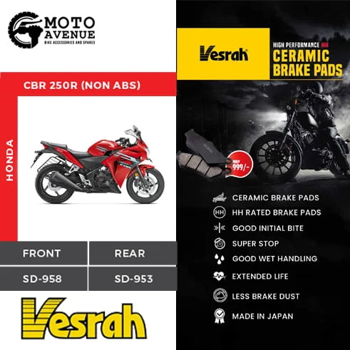 VESRAH Ceramic Brake PAD for Honda CBR 250 NON ABS