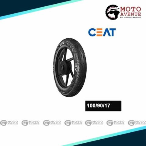 Ceat Zoom 100/90 -17 55P Tubeless Bike Tyre, ( Rear)