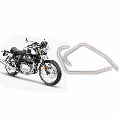 Powerage free-flow Headers (Bend Pipe) for Royal Enfield Interceptor 650 and Continental GT 650 Brushed Steel Finish