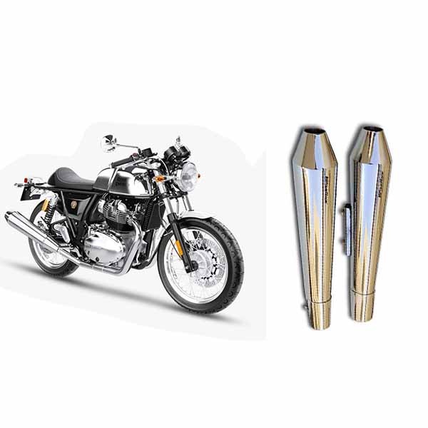 PoweRage Exhaust for Royal Enfield Interceptor 650 / Continental GT 650 Long Polish Finish