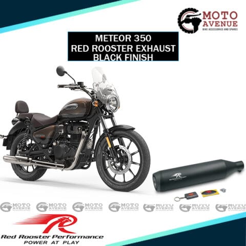 Red Rooster Performance Exhaust Polestar PRO Matt Black Exhaust For Royal Enfield Meteor 350cc