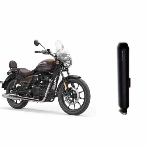 Powerage Exhaust For Royal Enfield Reborn 350 And Meteor 350 Black Finish