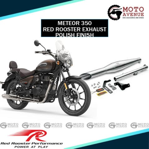 Red Rooster Performance Rumbler Ace Exhaust – Polish For Royal Enfield Classic Reborn 350 / Meteor 350