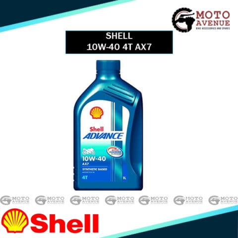 Shell Advance AX7 550042982 10W-40 API SM Synthetic Technology Motorbike Engine Oil (1 L)