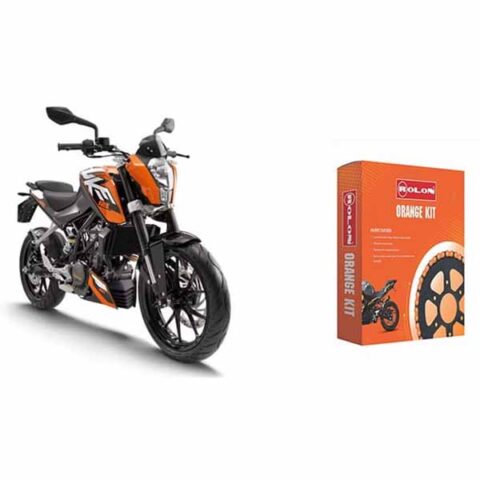 Orange Chain and Sprocket kit for KTM DUKE 125