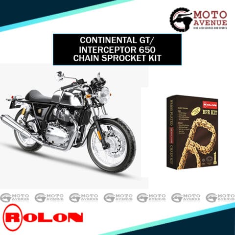 Image of Brass Chain Sprocket Kit for Continental GT 650/Interceptor 650 by Rolon