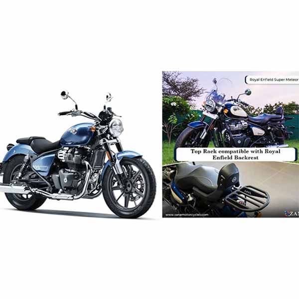 Toprack Compatible with Royal Enfield Backrest for Super Meteor 650 by Zana