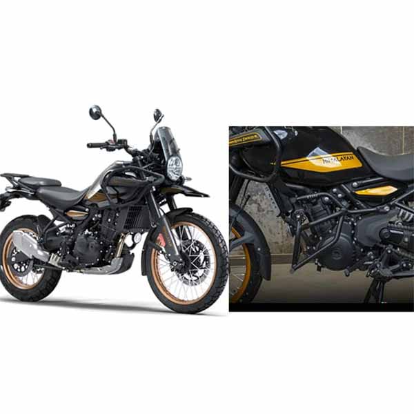 Crash Guard for Himalayan 450 (with Slider , Black Texture, Mild Steel) - Type-1 By Zana