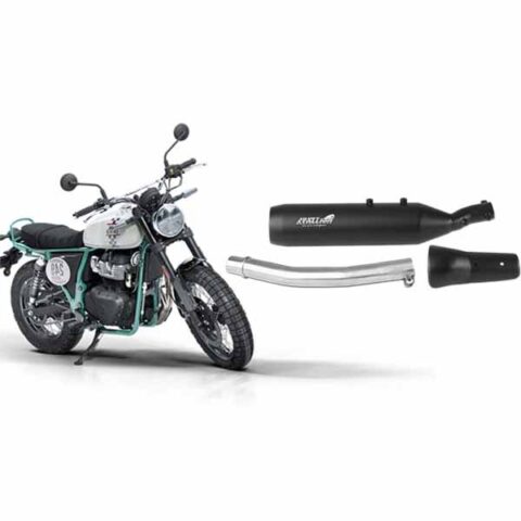 Image if Silver Stallion exhaust for Royal Enfield Bear 650,Black Finish