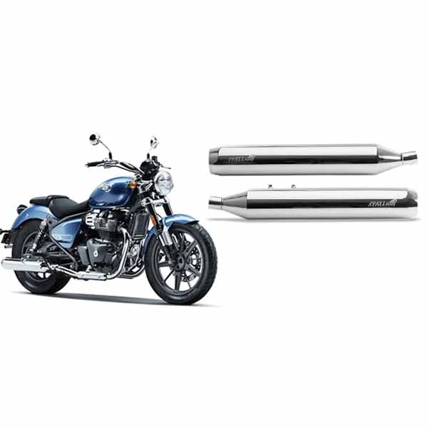Silver Stallion exhaust for Royal Enfield SUPER METEOR-Longshot