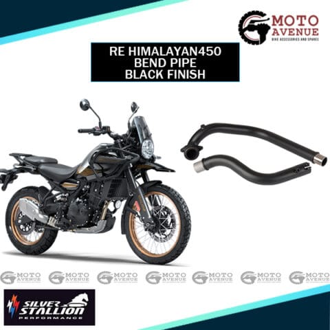 Silver Stallion Bend Pipe for Royal Enfield Himalayan 450 & Guerilla ,Black Matte