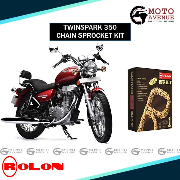 ROYAL ENFIELD THUNDERBIRD TWINSPARK 350 ROLON BRASS CHAIN&SPROCKET KIT