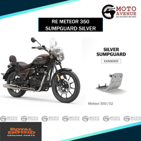 Image of Royal Enfield Genuine Silver SumpGuard for Meteor 350