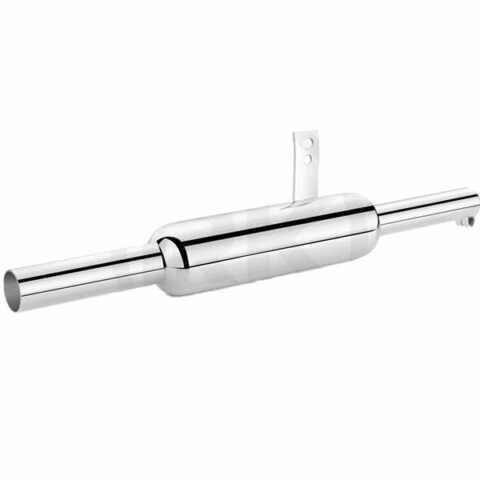 RK Indori Silver Exhaust without shield for RoyalEnfield