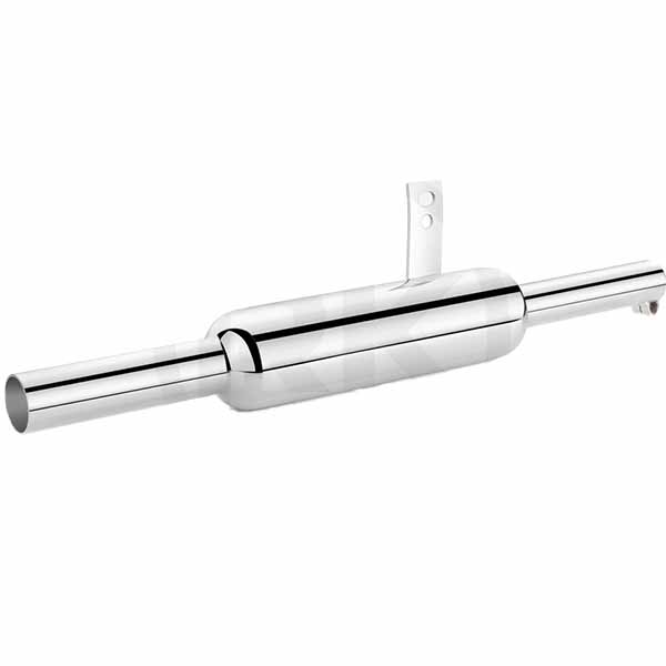 RK Indori Silver Exhaust without shield for RoyalEnfield