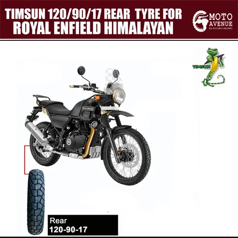 Timsun Tyre 120/90-17 TS 822 T/L 60P Rear For Royal Enfield Himalayan