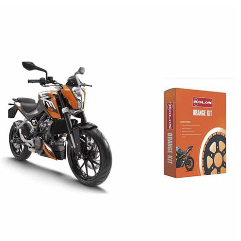 ROLON ORANGE CHAIN SPROCKET KIT FOR KTM DUKE 125( 6H)