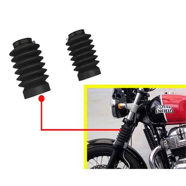 Image of Royal Enfield Interceptor 650 and GT Continental 650 Fork Gaiter Kit or fork boot