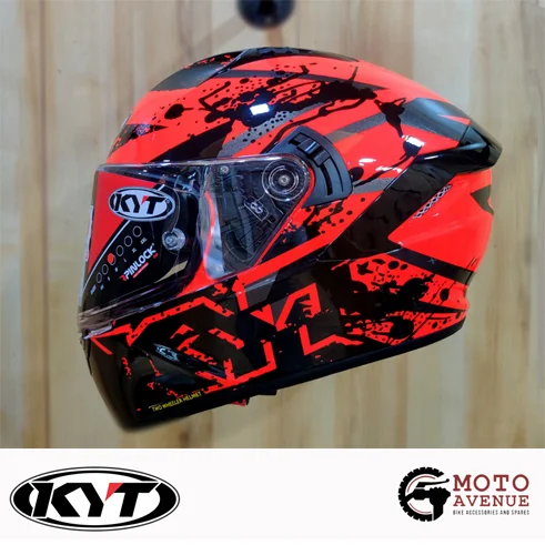 KYT NFR Neutron red Full Face Helmet -MEDIUM