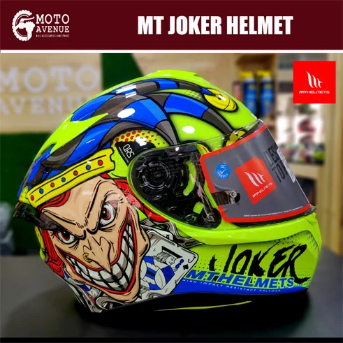 MT Targo Joker Fluro Yellow Helmet-Medium Size