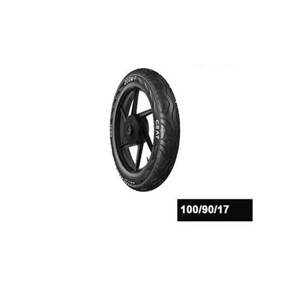 Ceat Zoom 100/90 -17 55P Tubeless Bike Tyre, ( Rear)