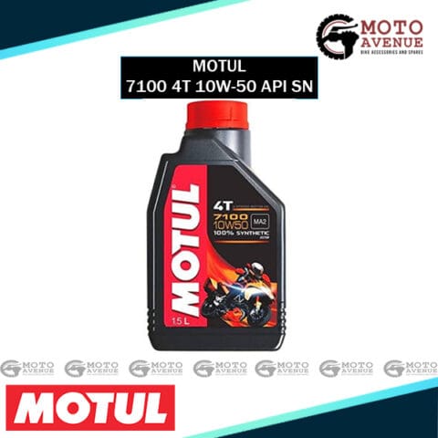 Motul 7100 4T 10W-50 API SN Fully Synthetic Petrol Engine Oil for Bikes (1.5 L)