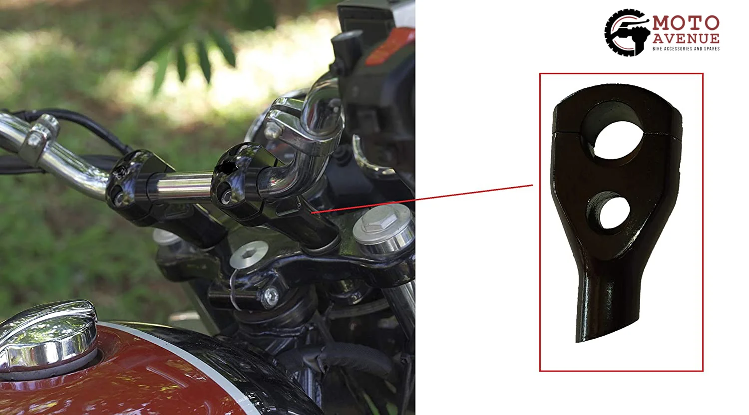 HANDLEBAR RISER FOR ROYAL ENFIELD INTERCEPTOR 650 - Image 2