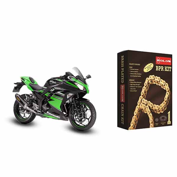 Image of Rolon Brass Chain Sprocket kit for KAWASAKI NINJA 300R (6H)