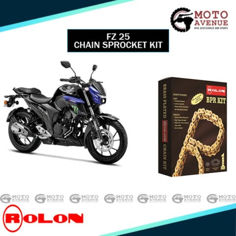 Rolon Brass Plated Chain Sprocket Kit For Yamaha FZ 25 And FAZER 25
