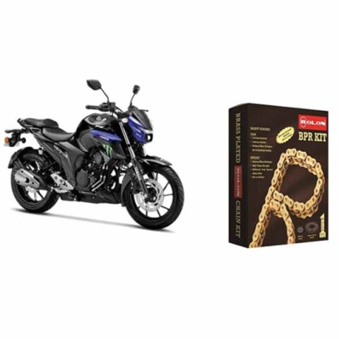 Rolon Brass Plated Chain Sprocket Kit For Yamaha FZ 25 And FAZER 25